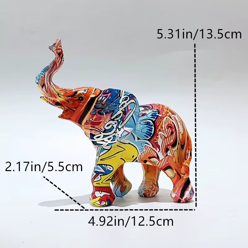 Graffiti Elephant Statue