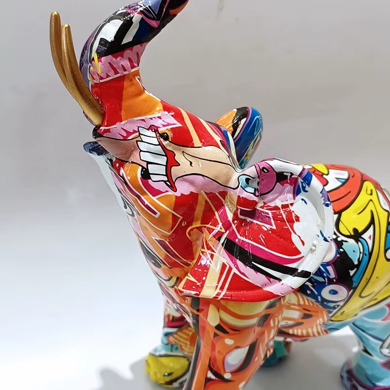 Graffiti Elephant Statue