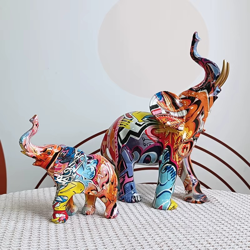 Graffiti Elephant Statue